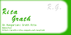 rita grath business card